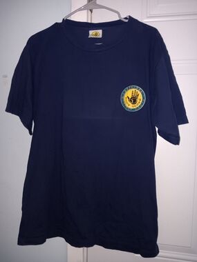 Body Glove Navy Crewneck T-Shirt with Yellow Logo Tag